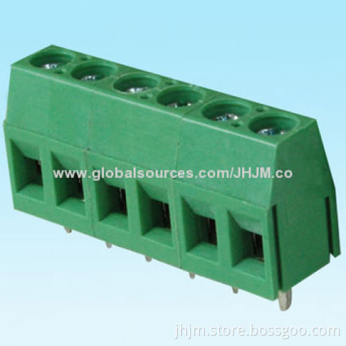 313 Series Terminal Block, 5.0mm Pitch, Screw Type, Male, 2-24 Pins, Dip/Right Angle for PCB Board